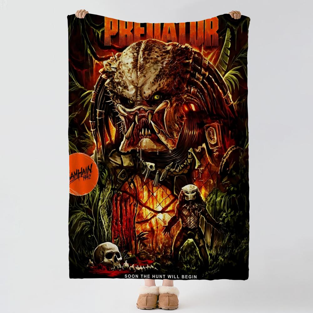 movie P-Predator-r Throw Thick Comfort Flannel Quilt, Multi-scene Use Indoor Outdoor Daily Nap