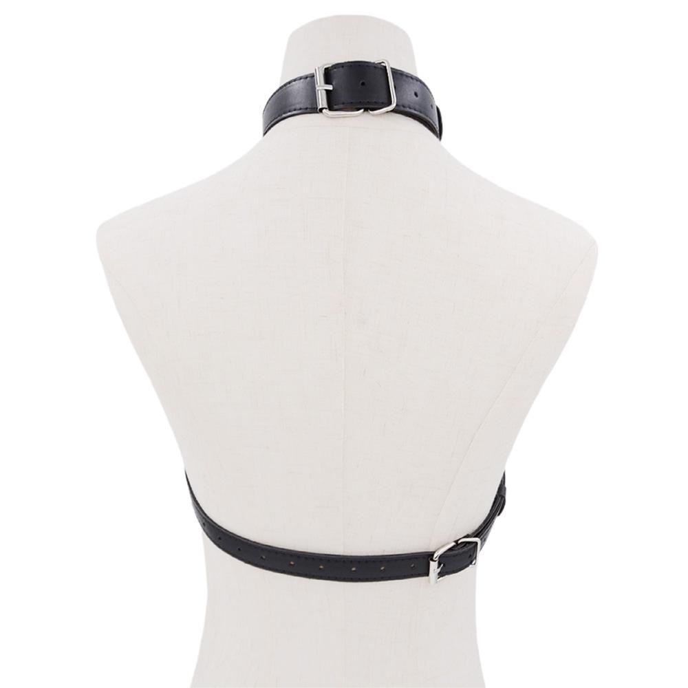 European and American Sexy Leather Clothing Women's Bondage and Discipline Clothes Adult Women Wear Nightclub Bar Performance Props