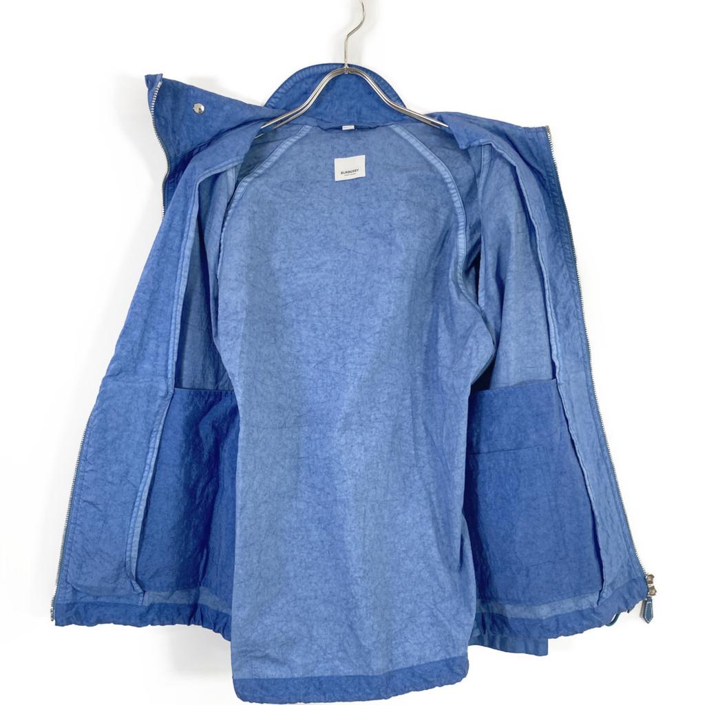 Burberry Blue Technical Canvas Hoodie Jacket Jacket 46 blueUsed