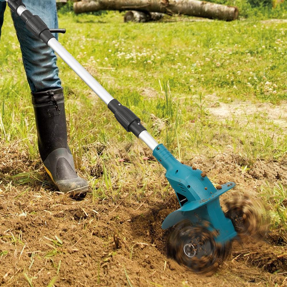 Yofidra 1200W Electric Scarifier Electric Garden Tiller Garden Cultivator Rototiller Lawn Mower Tool For Makita 21V Battery Pin