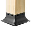 101.6x101.6mm Post Base 4Pcs, Internal 91x91mm Heavy Duty Powder-Coated Steel Post Bracket Fit for Standard Wood Post Anchor, Decking Post Base for