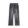 American DirtyFit Ink-Splashed Jeans: Unisex Straight Flared Vibe Slim Pants