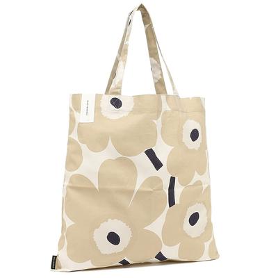 Marimekko Pieni Unikko Tote Bag, Beige, Women's, 069915 185, A4 Size [Parallel Import]