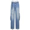 Low Rise Jeans Frauen Baggy Jeans 2021 Neue Mode Gerade Bein Hosen braun Denim Hose Blau Vintage Mom Lose Niedrige taille Jeans