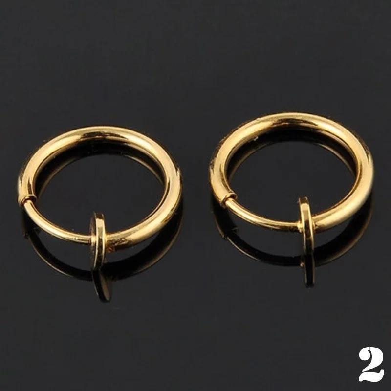 3Pair Creative Fashion Gifts Fakes Nose Lips Ring Spring Clip Hoop Earring Unisex Piercing Septum Accessories Decoration