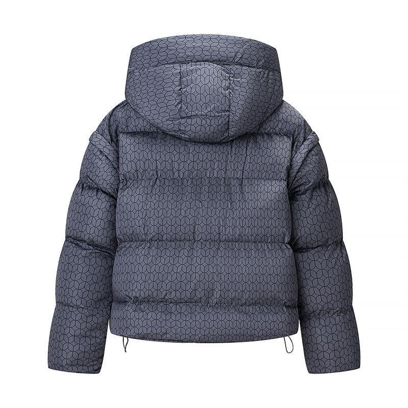 Womens Winter Hooded Cotton Blend Oversized Casual Long Sleeve Coat In Solid Colors