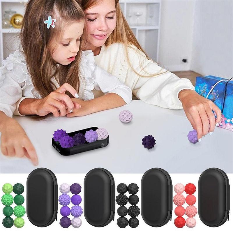 4/8 Stück Silikon Magnetisches Spielzeug Sensorisches Fidget-Spielzeug Stressabbau Angstzustände Autismus Entwicklungsspielzeug GZW