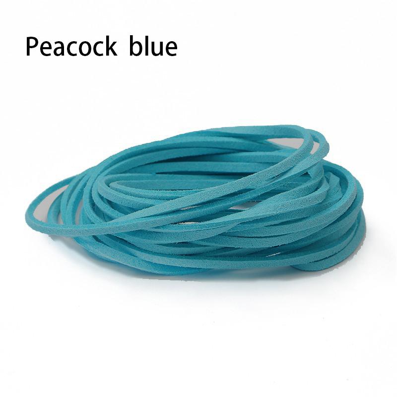 10 Meters 3mm Flat Faux Suede Braided Cord Korean Velvet Leather DIY Handmade Beading Bracelet Jewelry Making Thread String Rope