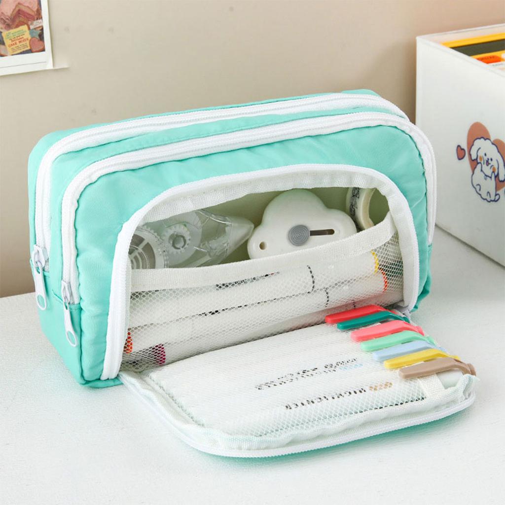Kawaii Pencil Case Large Capacity Aesthetic Pen Bag Holder Bag Children Pen Case School Office Supplies Korean Stationery