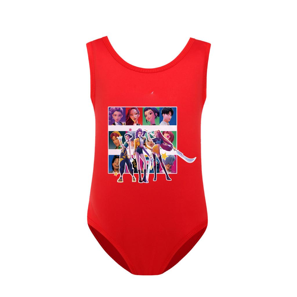 

5036 Kids Girls Rumi Mira Zoey Print Swimsuit Swimming One-piece Bodysuit Swimwear 110cm