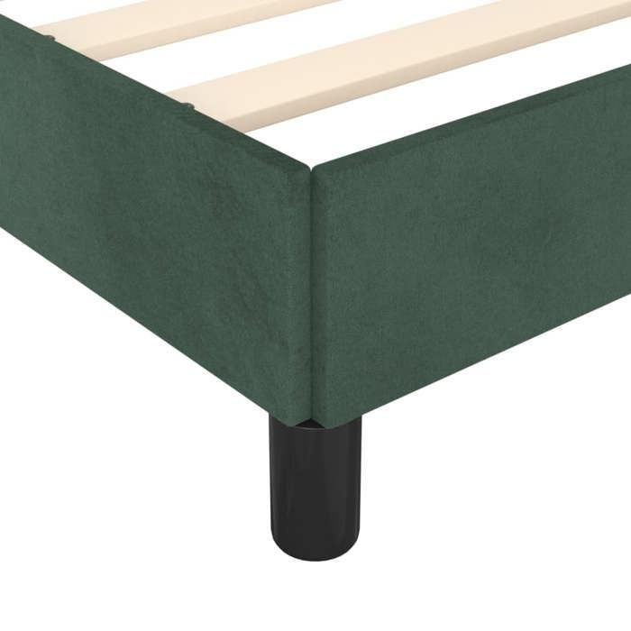 3125742 vidaXL Cadre de lit avec tête de lit Vert foncé 100x200 cm Velours