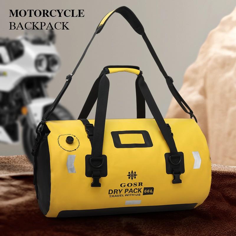 Waterproof Motorcycle Tail Bag Touring Riders 48L 66L TPU Rear Seat Pannier Saddlebag With Shoulder Strap