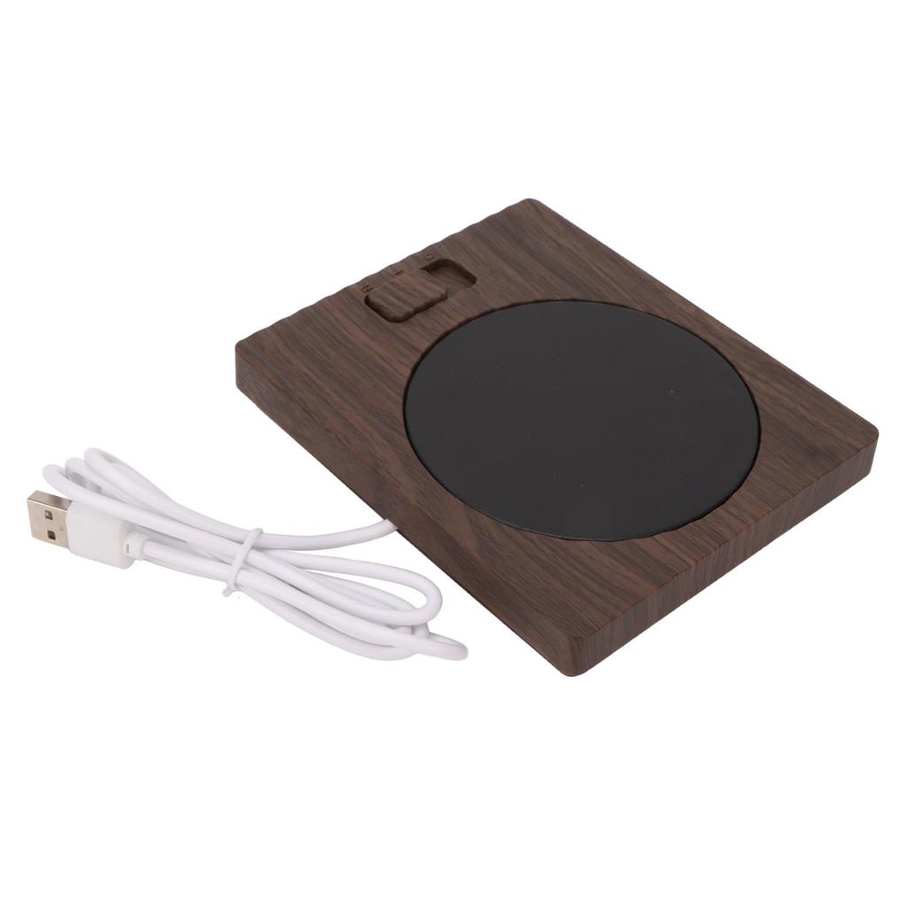 Tassenwärmer Elektrisch USB 2 Stufen Temperaturverstellbar Tassenwärmer Pad für Tee Milch Walnuss