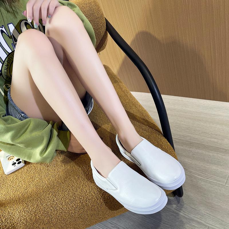 Dámské podzimní mokasíny z hovězí kůže s měkkou podrážkou - Lehké, prodyšné, ležérní, boty odolné proti opotřebení