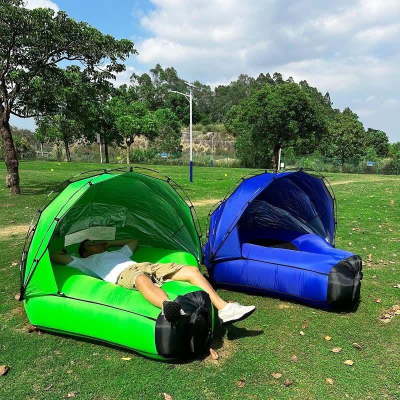 SEE KEAN Outdoor Inflatable Lounger with Sunshade Canopy