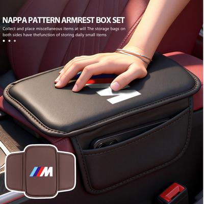 Car Armrest Box Pad Thicken Center Console Protector Cover For M Performance Alpina M3 M5 M6 X1 X3 X4 X5 G20