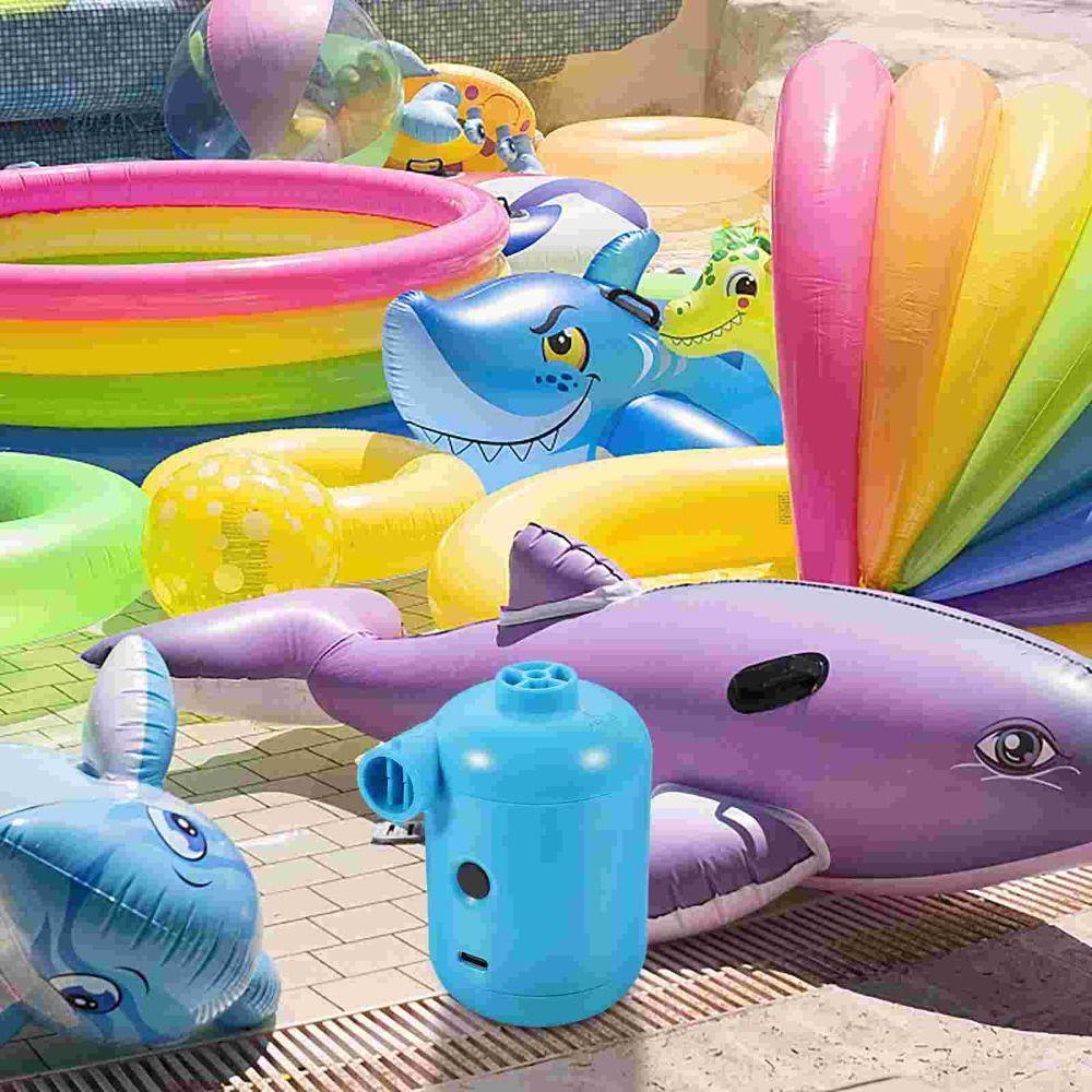 DC 5V Air Inflatable Pump with 4 Connectors Mini Air Pump Electric Air Pump Swimming Ring