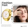 Ring Watch Women's Ring Watch Fashion Free Size Stainless Steel Analog Waterproof Simple Quartz Watch Gold Silver Fashion Accessory - Birthday