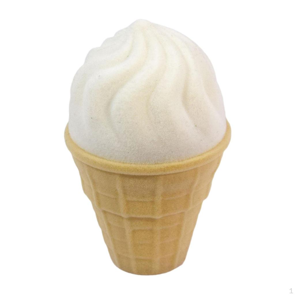 Boîte Cadeau Bague et Boucles d'Oreilles, Rangement Forme Glace, Étui à Bijoux à Fente Unique pour Bagues