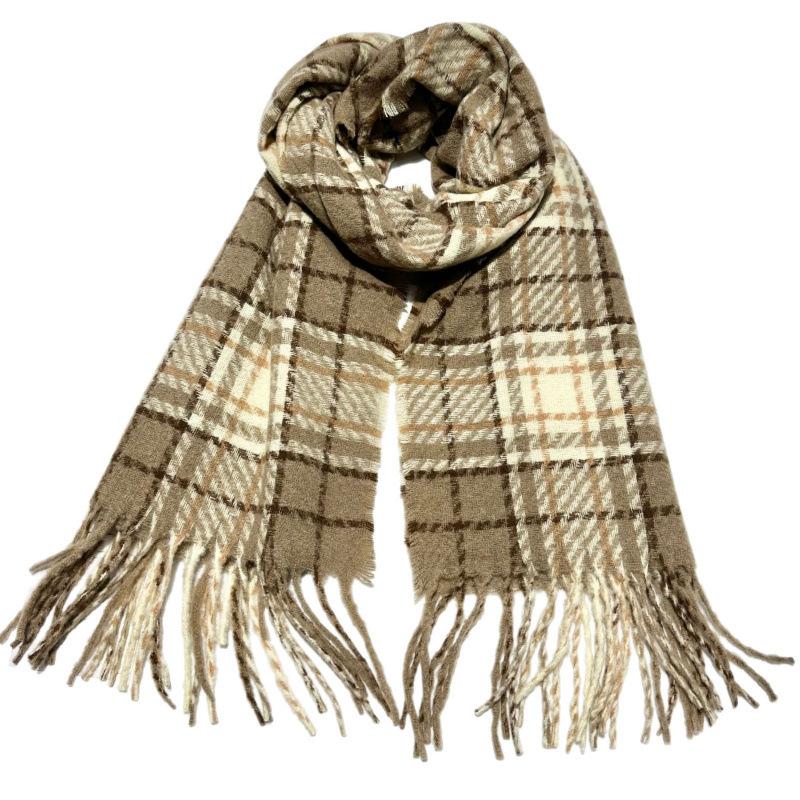 New Christmas Red Scarf Soft and Waxy Scarf Female Couple's Holiday Gift New Year's Festive Red Plaid Shawl