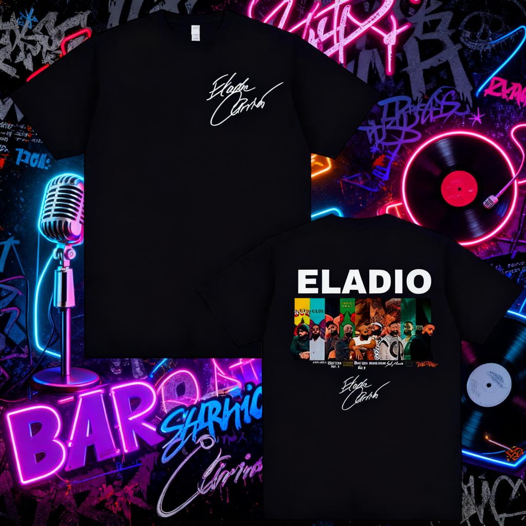 2025 Summer Rapist Eladio Carion Album Graphic Tshirt Male Gothic Hiphop Retro Tshirt Super Cotton High Quality Tshirt