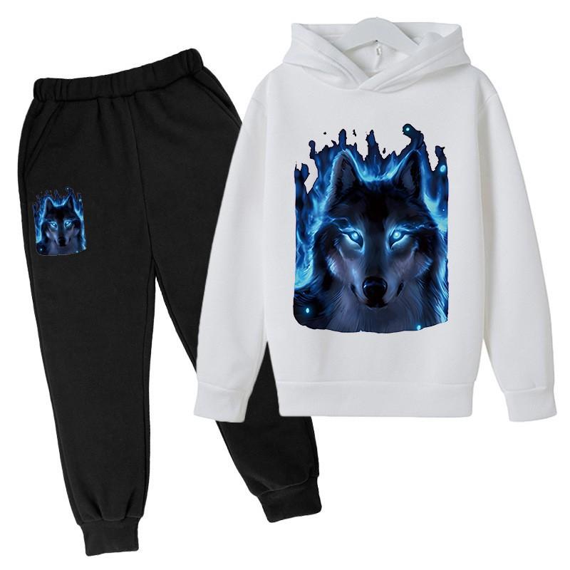 Kinderpullover-Set Hoodie Zweiteiler Pullover Cartoon Outdoor-Sport
