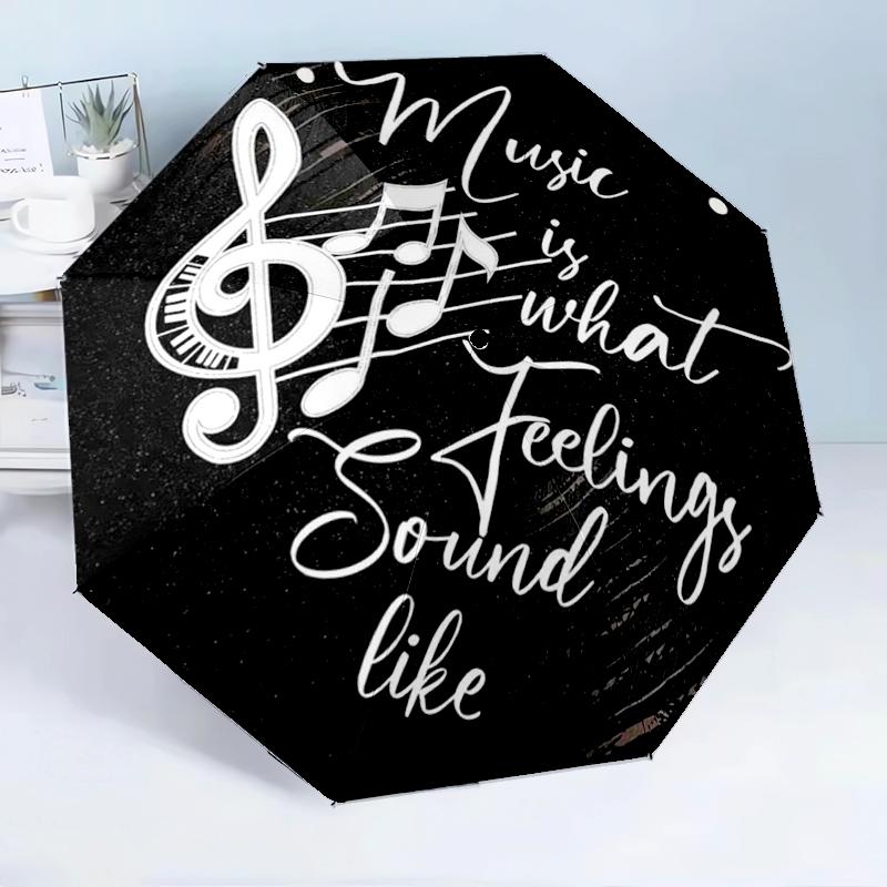 Music Harmony Symbol 8-Frame for Travel, camping, Casual Lightweight Portable Umbrella, Essential for every family Holidays Birthday Gift