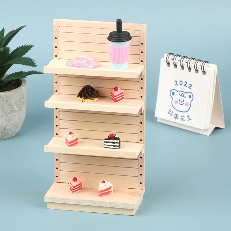 1:12 Dollhouse Miniature Display Rack Storage Shelf Model Furniture Decor Toy