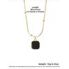 Trendy Geometric Pendant Stainless Steel Necklace, Minimalist Chain Elegant Modern Fashion Jewelry for Women