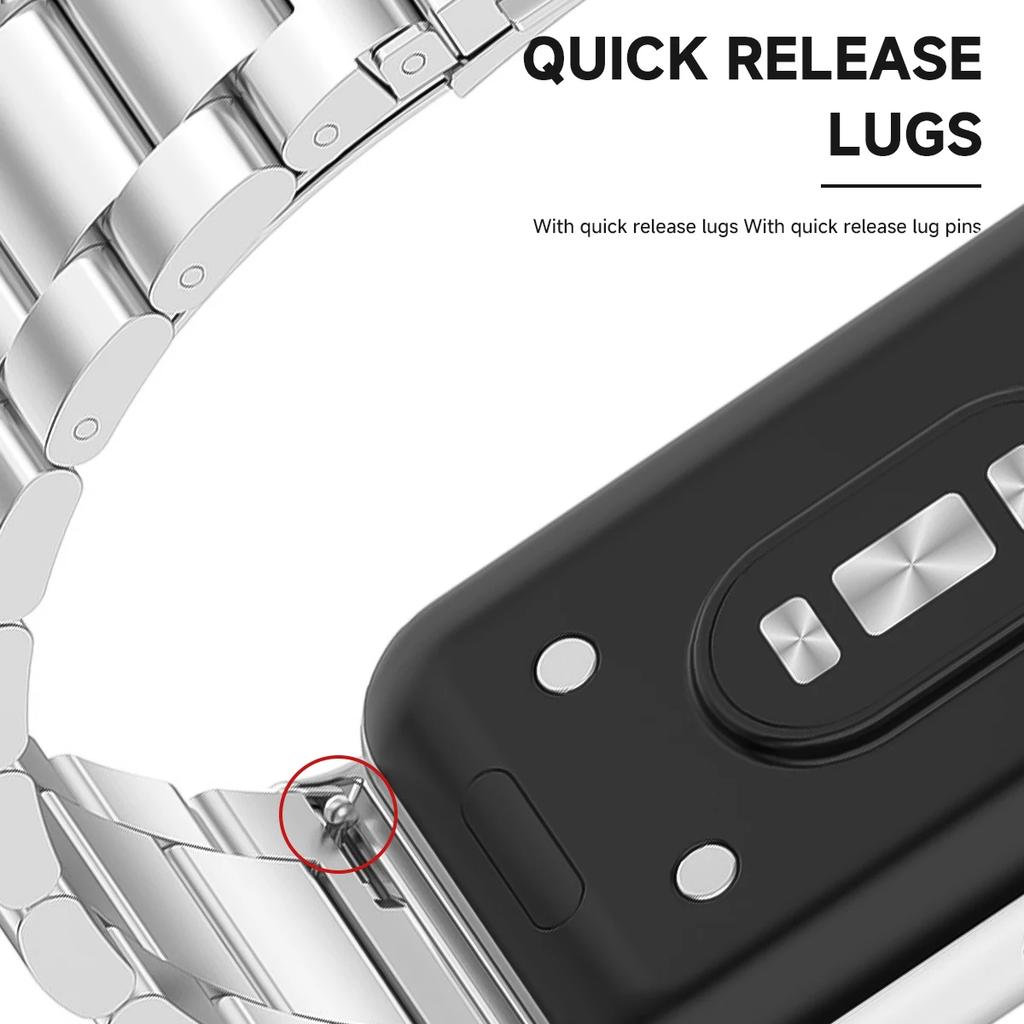 Stainless Steel Strap For Samsung Galaxy Fit 3 Metal Bracelet Luxury Bussiness Band For Samsung Galaxy Fit3 SM-R390 Accessories