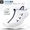 La BEAUTE Women's White Nurse Shoes, Comfortable, 2-Way, Ultra Lightweight, Wide 3E, Suitable for Nursing, White/Blue, Size 24.0