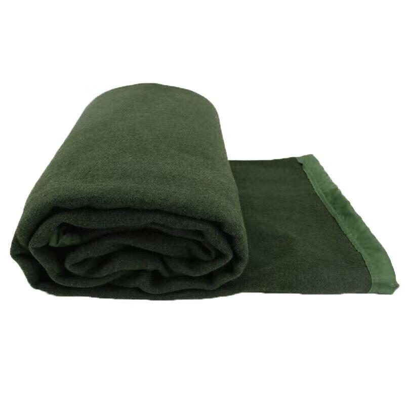 BinFu Military Green Wool Blanket