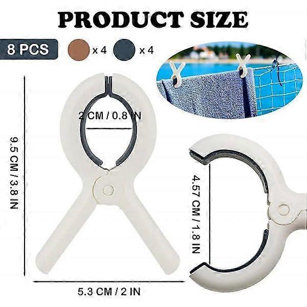 Large Non-Slip Towel Clips for Beach, Strong Grip, for Sunbeds Clothesline Laundry Pool Chairs Sunbeds