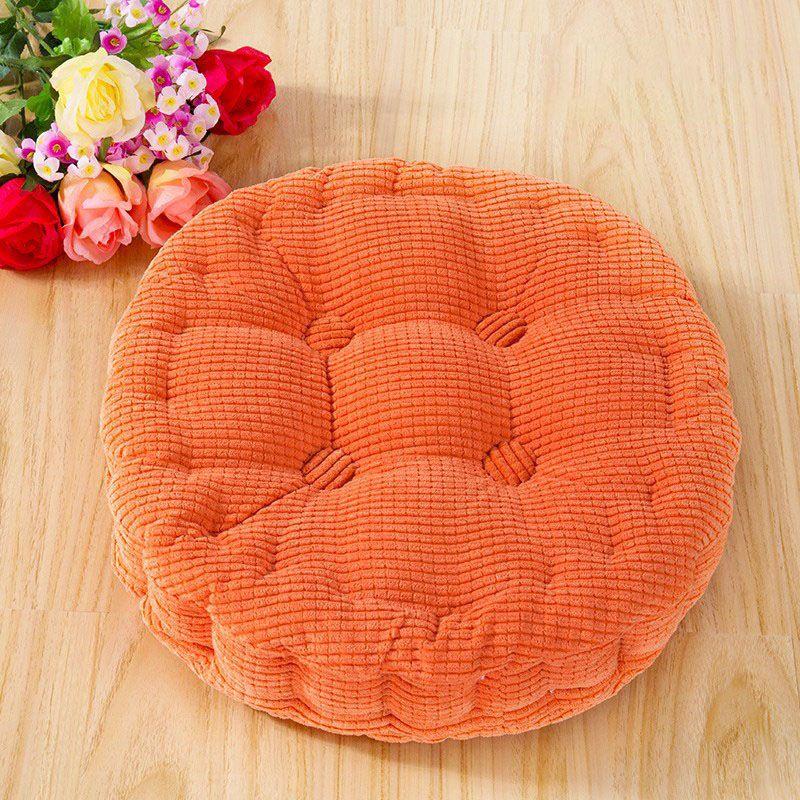 Luxuriöses rundes Kissen aus Kord für Terrasse, Auto, Büro und Sofa