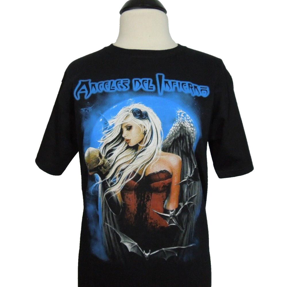 ANGELES DEL INFIERNO Todos Somos Angeles M MEDIUM T-Shirt Black Mens Band Logo Unisex T-Shirt XXXL