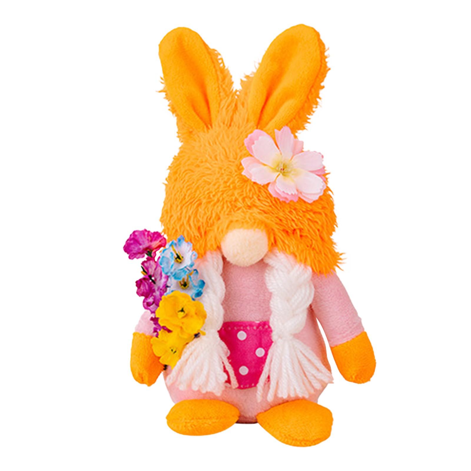 

Украшение в виде пасхального кролика, украшение в виде фигурки пасхального кролика Рудольфа, украшение в виде плюшевого гнома Рудольфа One Size оранжевый