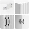 Cabinet Set 2 Pcs High Gloss White 66 X 34.5 X 87 Cm Particleboard