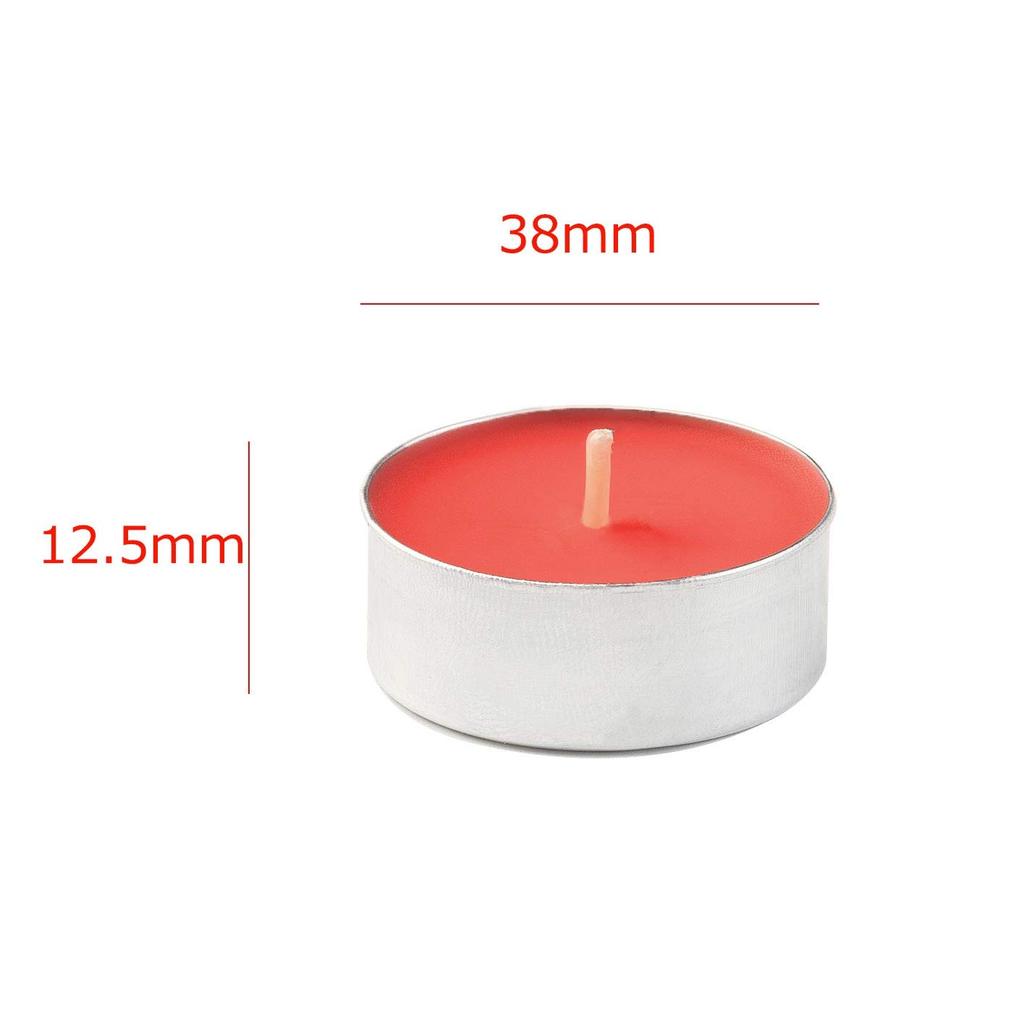 Hwagui Tealight Candles, Aluminum Cups, 50 Tea Candles, Commercial Grade, Unscented, Burn Time: 2-8 Hours or More (4hO-red)