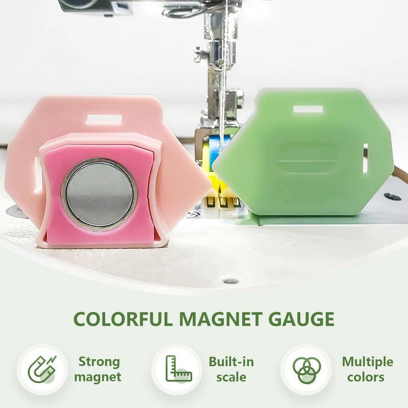 Sewing Machine Guides Magnetic 3 Pieces Sewing Machine Magnetic Hemmer Seam Guide Multi-Purpose Polygonal Quilting Tool With