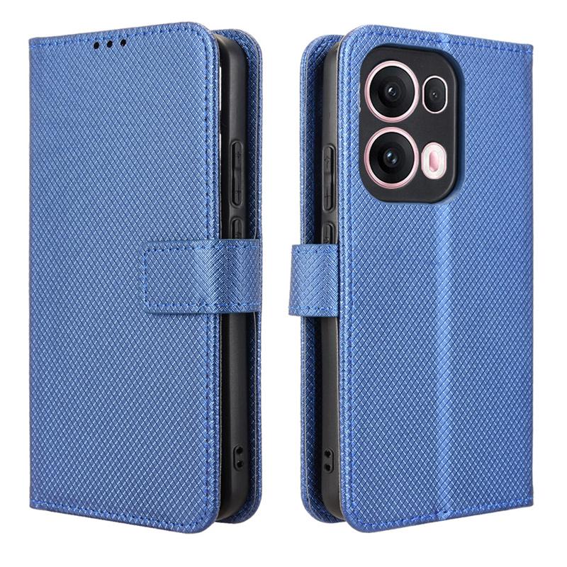 Luxusní flipové pouzdro s diamantovým vzorem na šňůrku na krk pro OPPO Reno 13 Pro 5G, kožené, pro OPPO Reno 13 Pro 5G