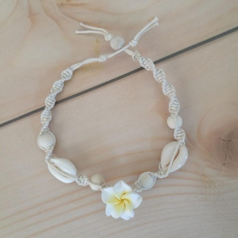 Fashion Shell Anklet Bracelets Beaded Foot Chain Boho Sea Beach Flower Foot Ankle Bracelet for Women and Teen Girls