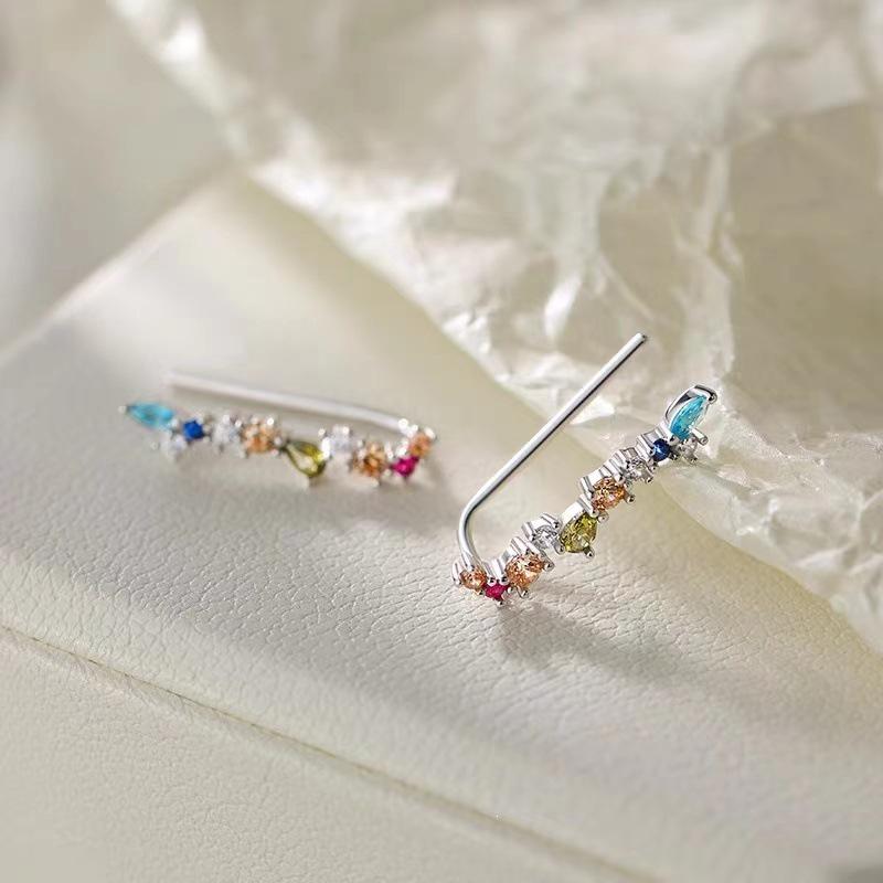 925 Sterling Silver Zircon Stud Earrings: 2024 Niche Luxury Jewelry for Women