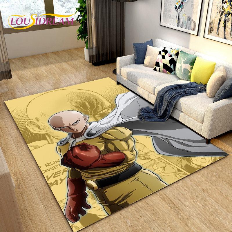 ONE PUNCH MAN, Anime Cartoon Area Rug,Carpets Rug for Living Room Bedroom Sofa Doormat Decoration,Kids Play Non-slip Floor Mat