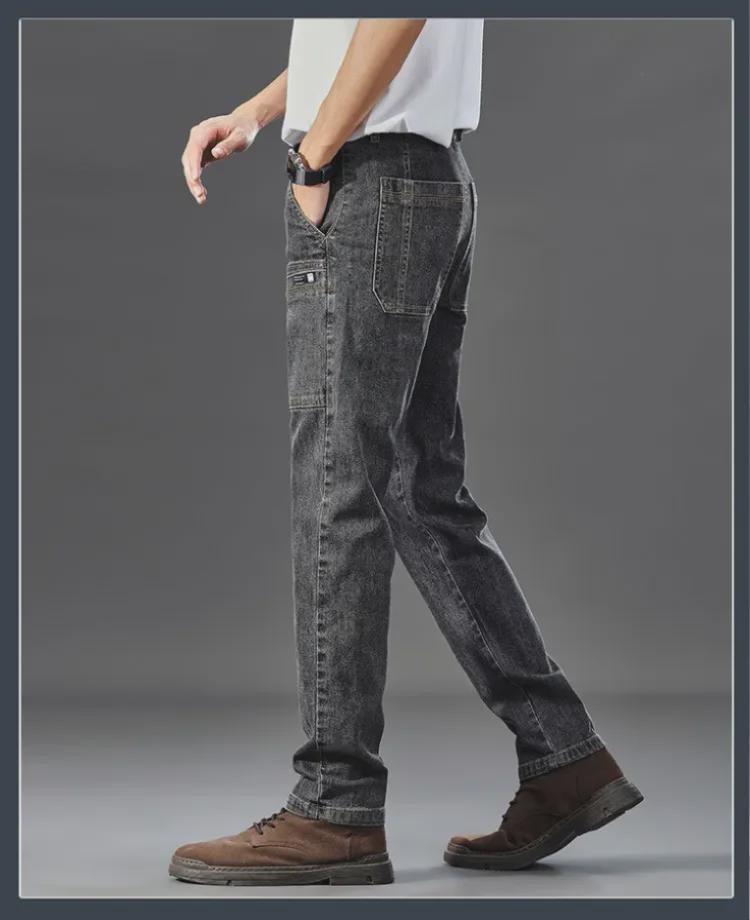 Men's Slim Straight Six-Pocket Elastic Jeans - Trendy, Cost-Effective, and Stylish