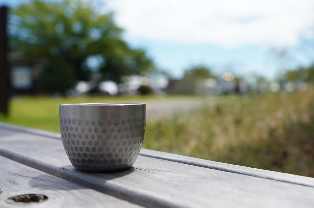 Titanium Hammered Sake Cup Black (Double Walled) PY-C019