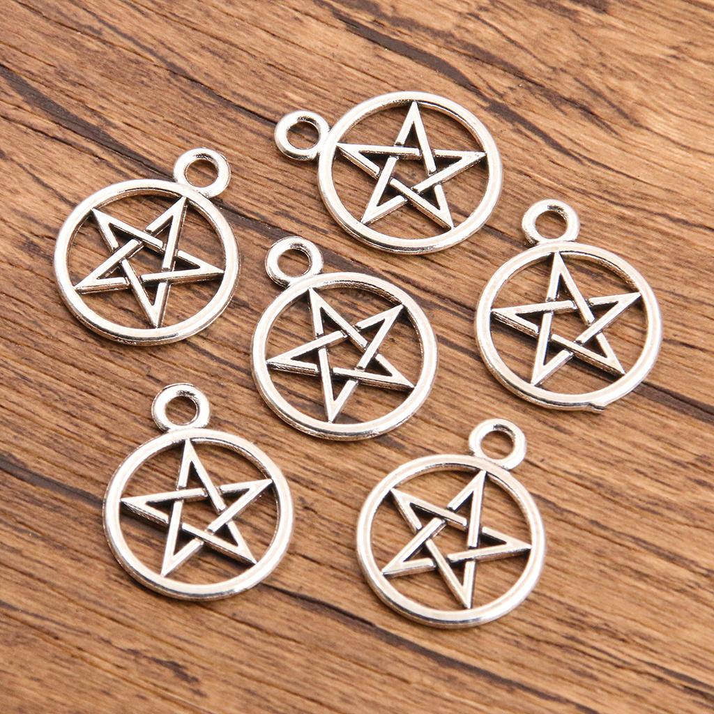 10pcs Hollow-out Pentagram Star Pendant Jewelry Pendant