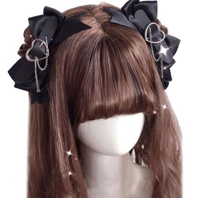 Gotische Schleifenknotenform Haarspange Party Kopfschmuck für Frau Mädchen Foto machen Pferdeschwanz Pony Rutschfeste Haarnadel