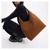Coach Brooklyn 39 Logo Charm Magnetic Snap Closure Suede Hobo Bag Hand Shoulder Bag Large Women's Cedar