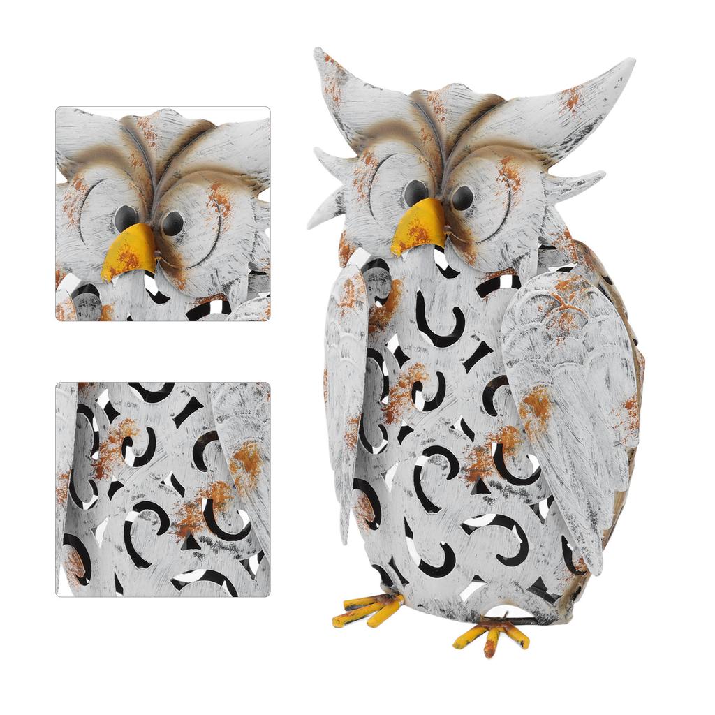 Solar Light Owl Shape Vivid Lifelike IP55 Waterproof Iron Solar Decorative Light for Garden Lawns