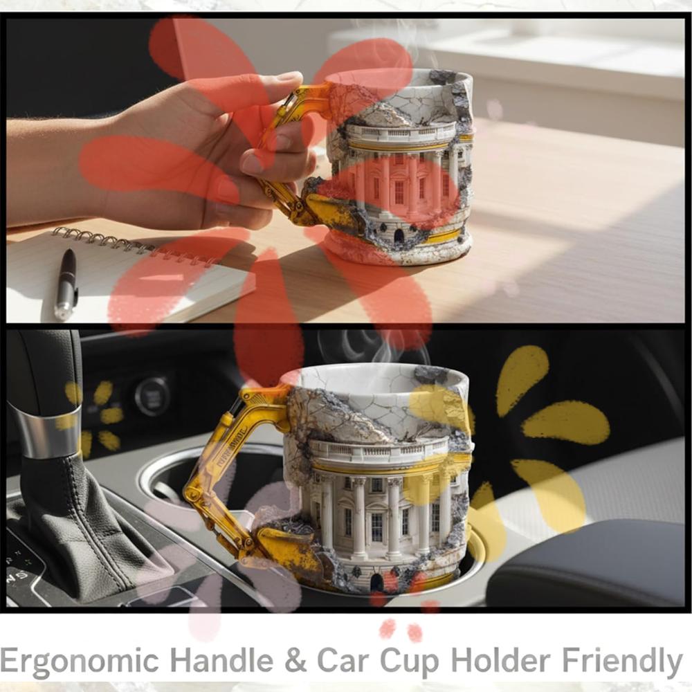 Someone Lied Demolition Mug with Handle Construction Themed Novelty Cup 300ml Capacity for Home Office Daily Use Holiday Gifts China Mainland
